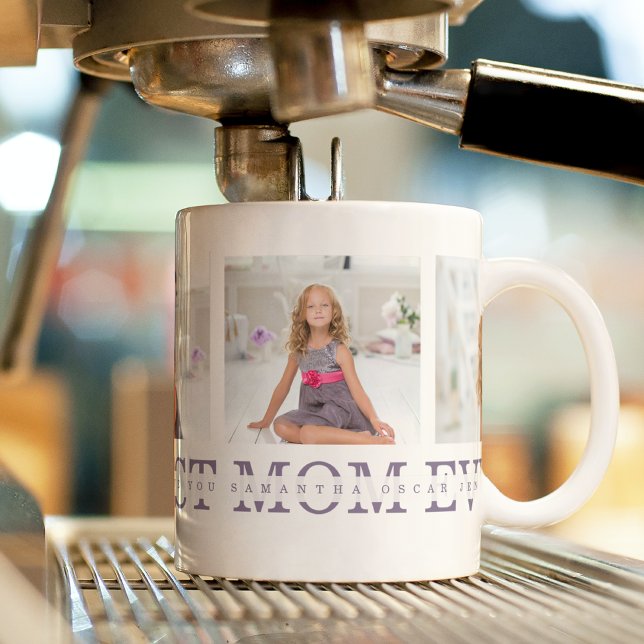 Taza Foto Collage moderna de la mejor mamá del regalo p (Subido por el creador)