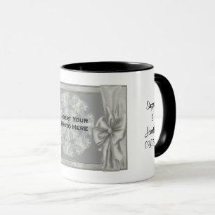 Taza Foto de boda personalizada en plata