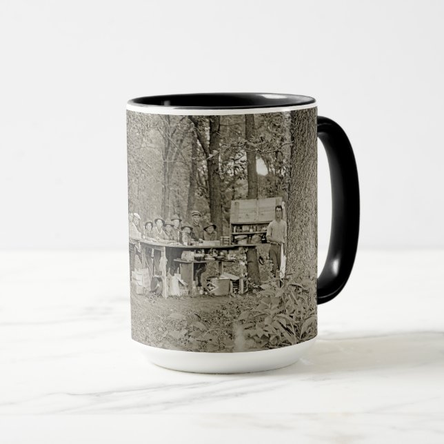 Taza Foto de campamento de boy scout de 1920 (Anverso derecho)