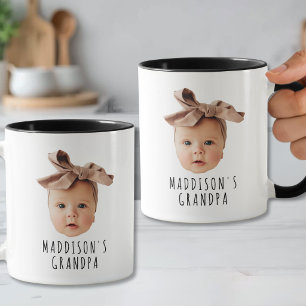 Taza Foto de Cara de Bebé Abuelo Personalizado