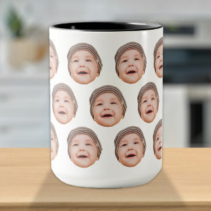 Taza Foto de cara de bebé personalizada linda