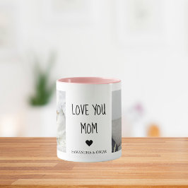 Taza Foto de colección moderna Te ama a tu mamá Mejor r