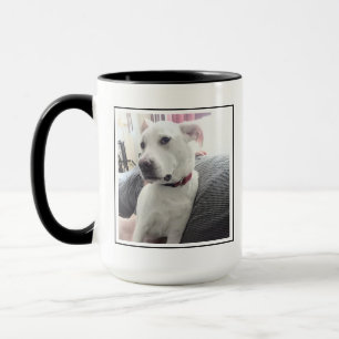 Taza Foto de cumpleaños 40 del perro triste y gracioso.