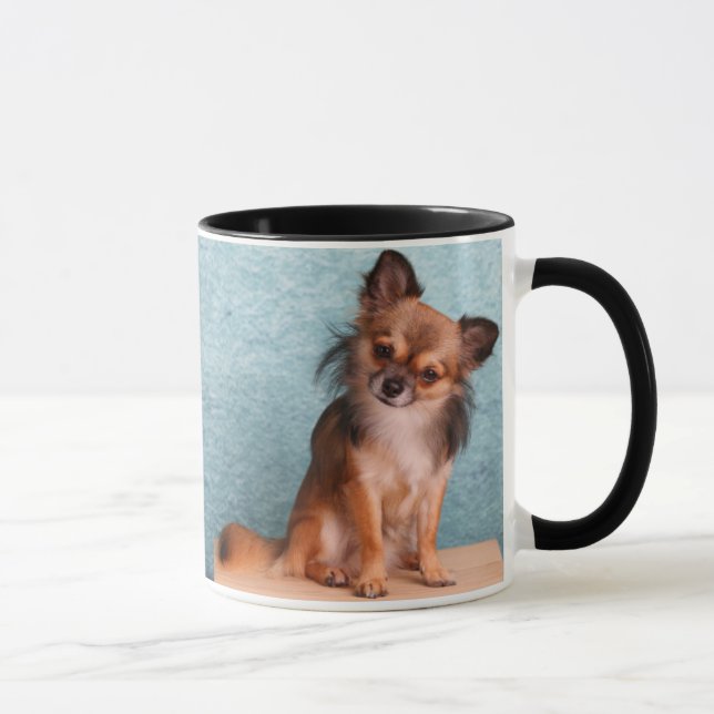 Taza Foto de encargo del perro de la chihuahua (Derecha)
