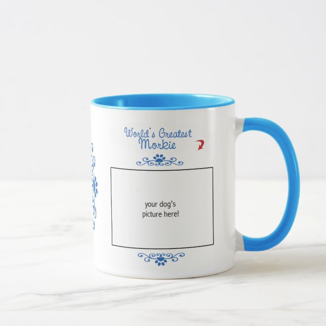Taza ¡Foto de encargo! Mundos el Morkie más grande (Derecha)