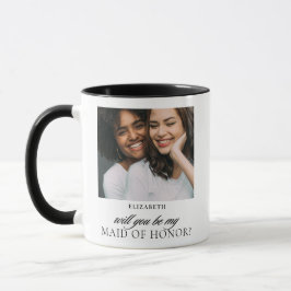 Taza Foto de escritura minimalista, imagen de propuesta