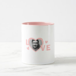 Taza Foto de forma de amor personalizada