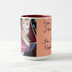 Taza Foto de gato, Citas, Corazón, Nombre