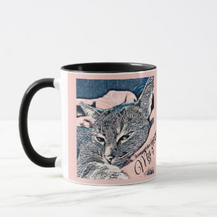 Taza Foto de gato, gato, Mascotas, gato divertido