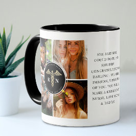 Taza Foto de Graduada Médica Enfermera Registrada Moder