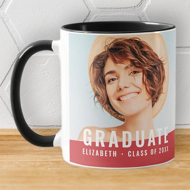 Taza Foto de graduado de Personalizado de Moda simple m (Subido por el creador)