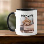 Taza Foto de Guay de Best Dog Ever Mascota moderno Grun<br><div class="desc">Este diseño sencillo y moderno se compone de una tipografía de escritura moderna y sencilla. Añadir foto de mascota personalizado.</div>