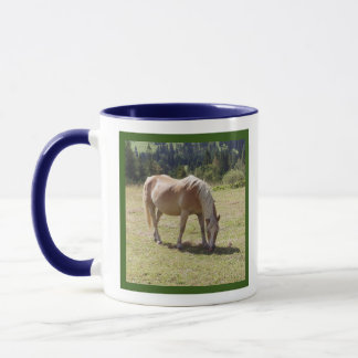 Taza Foto de Haflinger Palomino Pony en Pastel de Veran