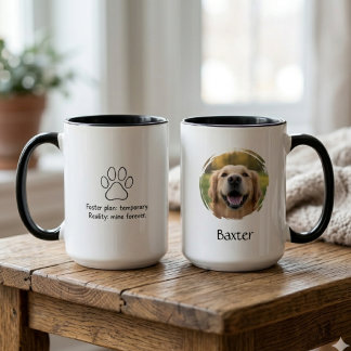 Taza Foto de Huella de Fracaso de Acogida