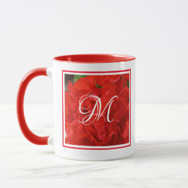 Taza Foto de inicio floral brillante de Geranium rojo