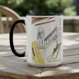 Taza Foto de la clase de graduación de ingeniero de arq
