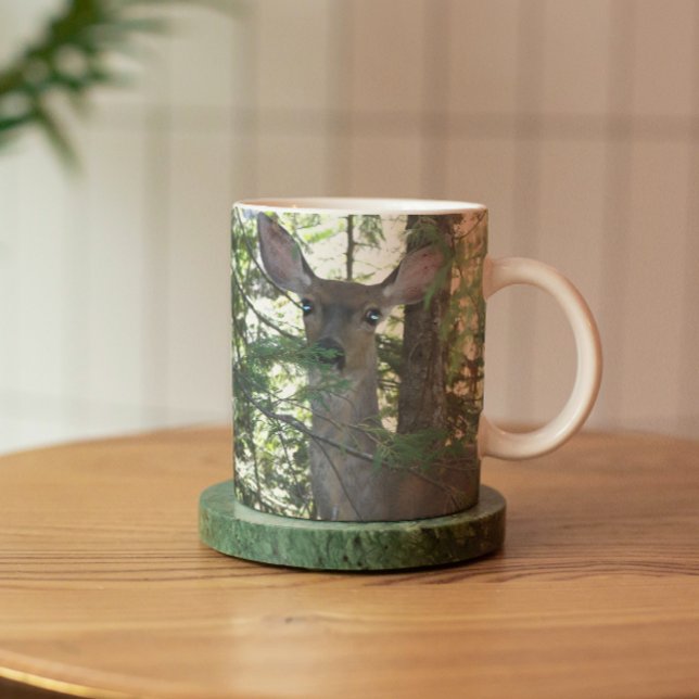 Taza Foto de la vida silvestre Alert Mule Deer Wildlife (In Situ Coaster)