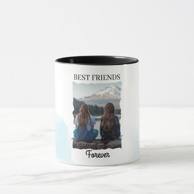Taza Foto de los mejores amigos por Personalizado (Centro)