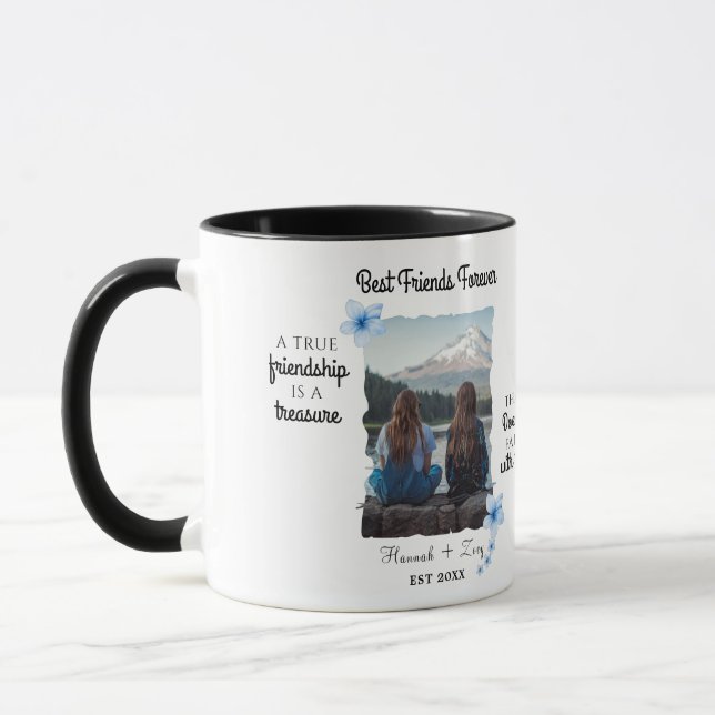 Taza Foto de los mejores amigos por Personalizado (Izquierda)