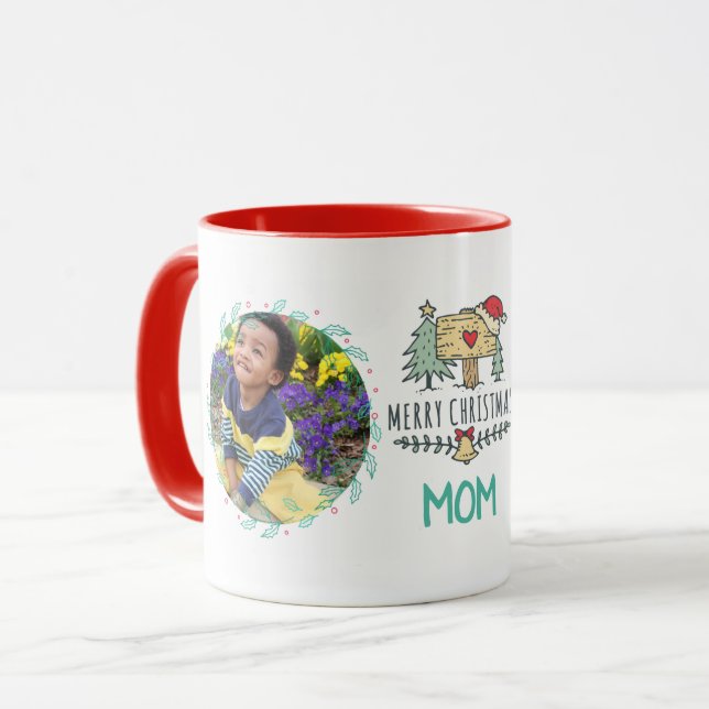 Taza FOTO DE MAMÁ CITA MUG - Navidades graciosos (Anverso izquierdo)