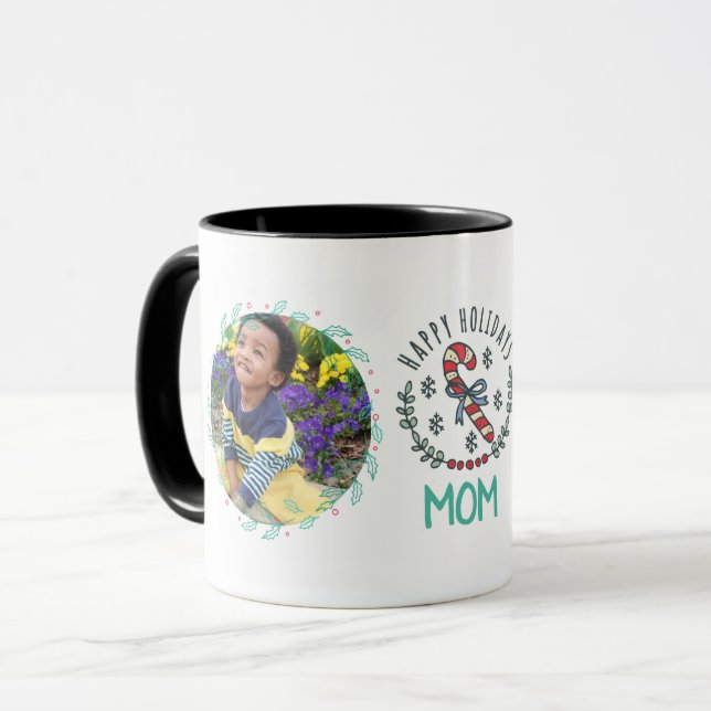 Taza FOTO DE MAMÁ CITA MUG - Navidades graciosos (Anverso izquierdo)