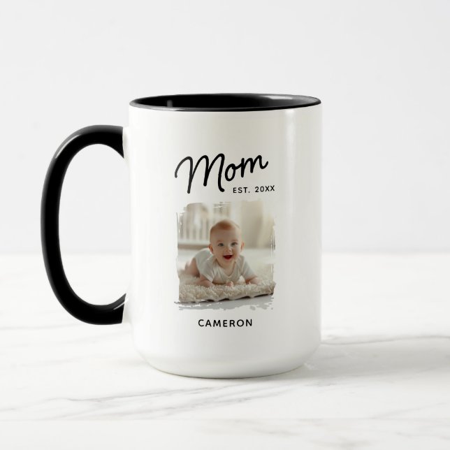 Taza Foto de Mamá Fecha de Creación (Izquierda)