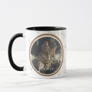 Taza Foto de Mascota Perro Gatito Bonito Patrón de Hues