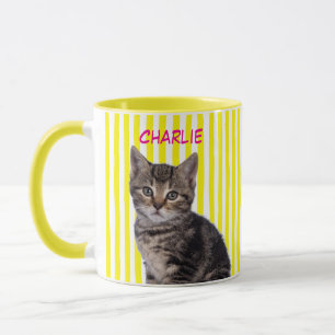 Taza Foto de mascota personalizada gato perro dueño fra