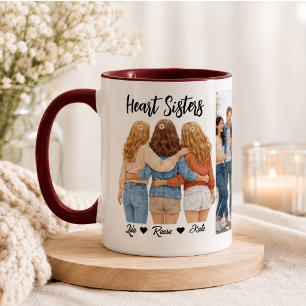 Taza Foto de mejor amigo personalizada Día de la Amis