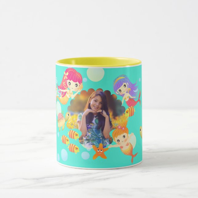 Taza Foto de Mermaids Aqua (Centro)