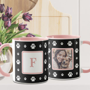 Taza Foto de Monograma de Mamá de Perro