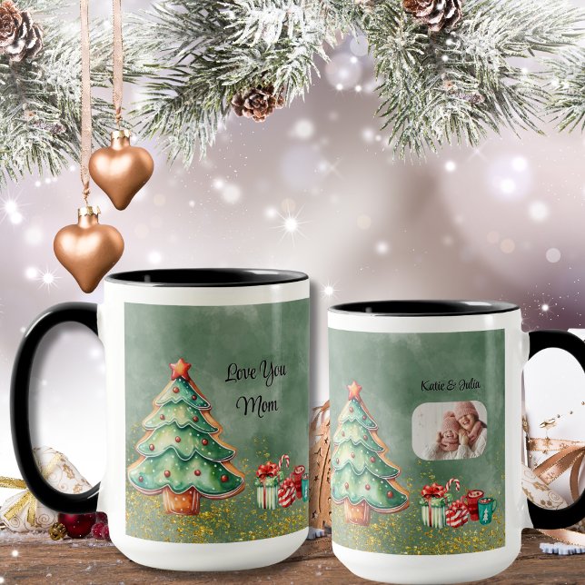 Taza Foto de Navidades de acuarela Magical Tree (Subido por el creador)