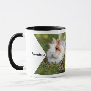 Taza Foto de nombre de mascota familiar a dos caras