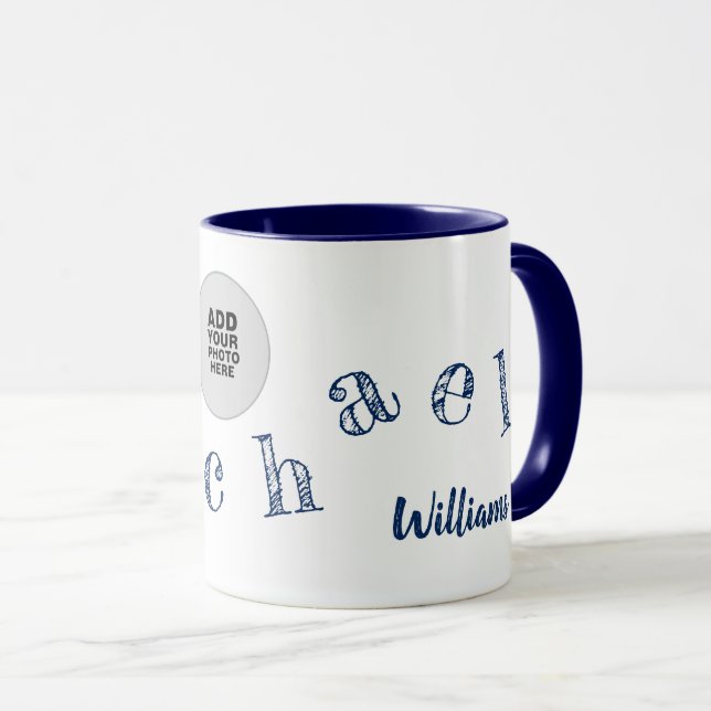 Taza Foto de nombre personalizado de Michael (Anverso derecho)