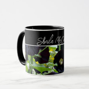 Taza Foto de Ohio Black Hollyhocks