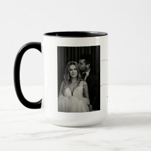 Taza Foto de pareja personalizado con texto mr y mrs