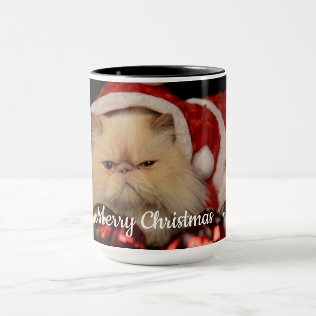 Taza Foto de Personalizado de Navidades de gato (Centro)