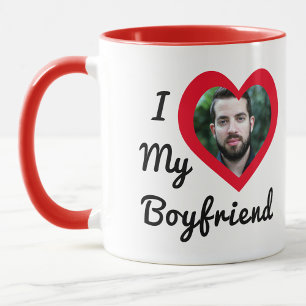 Taza Foto de personalizado que amo a mi novio Bae perso