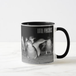 Taza Foto de pingüinos en blanco y negro