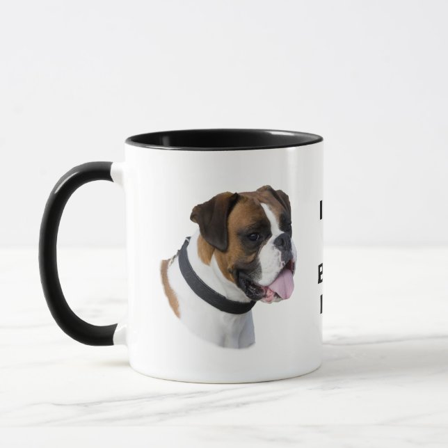 Taza Foto de retrato de perro de Boxer (Izquierda)