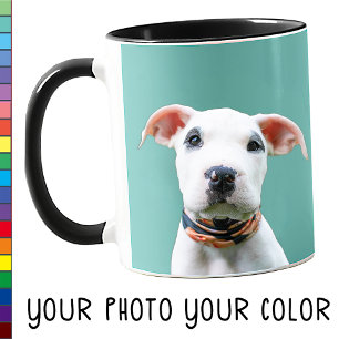 Taza Foto de tu perro Color personalizado Regalo adorab