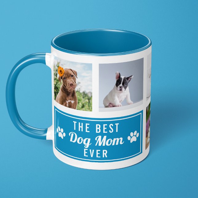 Taza Foto del Collage de la mejor madre del perro jamás (Subido por el creador)