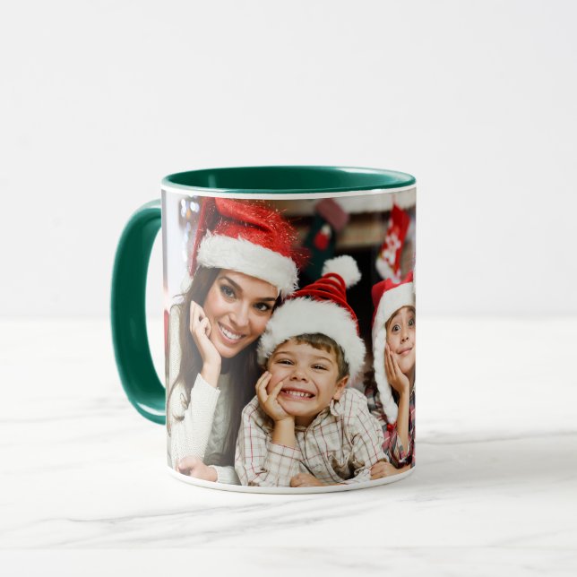 Taza Foto del día de fiesta del navidad (Anverso izquierdo)