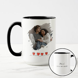 Taza Foto del Día de San Valentín Personalizada Robó Mi