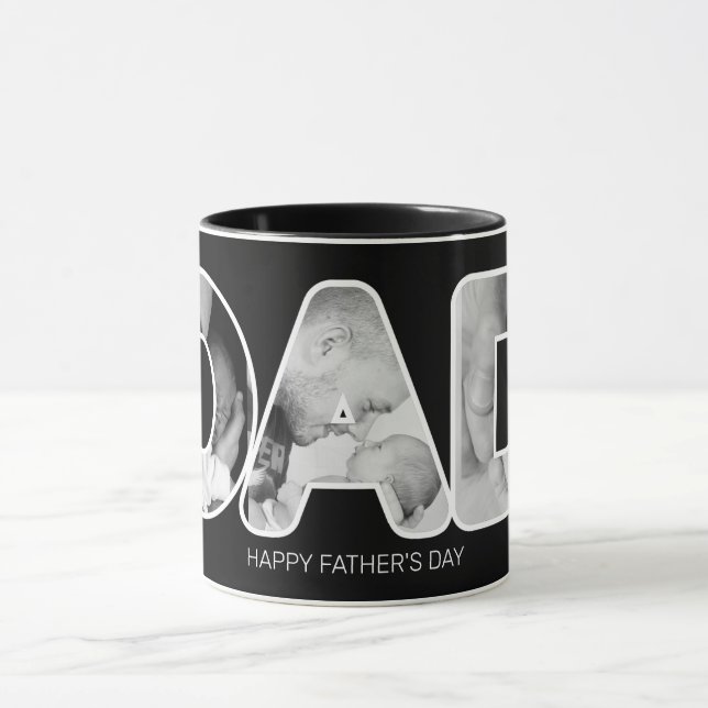 Taza Foto del Día del Padre Feliz (Centro)
