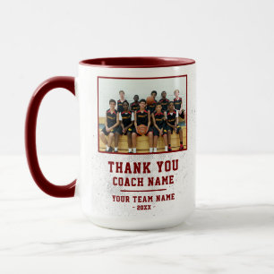 Taza Foto del equipo de entrenador de agradecimiento ro