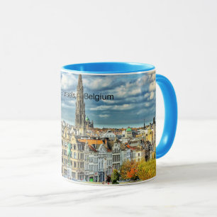 Taza foto del paisaje urbano de Bruselas, Bélgica