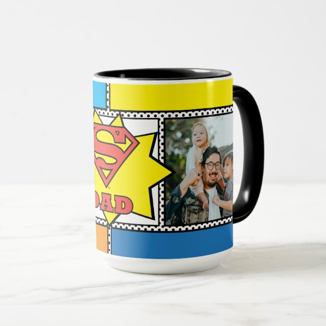 Taza Foto del Personalizado de Super Dad (Anverso derecho)