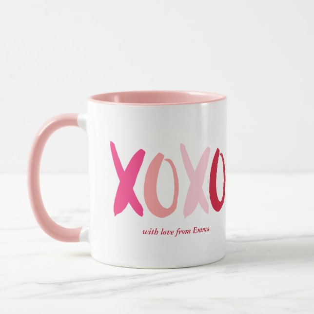 Taza Foto Día de San Valentín de "XOXO" (Izquierda)