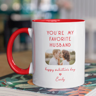 Taza Foto el día de San Valentín, eres mi marido favori